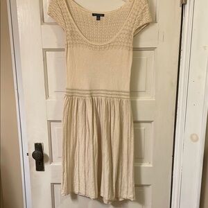 Elegant Cream Lace Dress